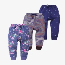 Детские брюки из чистого хлопка; детские брюки с высокой талией; одежда для маленьких девочек; Штаны для маленьких мальчиков; Детские Капри с принтом