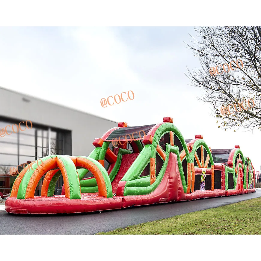 

free sea ship to port,18x4m/20x4m commercial bouncy house combo funhouse inflatable slide inflatable obstacle course