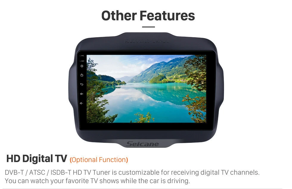 Top Seicane 9" Android 8.1 2Din Car GPS Radio For 2016 Jeep Renegade Multimedia Player with USB Bluetooth WIFI 1080P Aux 17