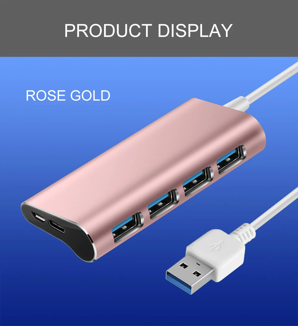 Мульти USB 3,0 usb-хаб высокоскоростной 3 порта type C Micro USB интерфейс USB концентратор 3,0 все в одном для ПК Компьютерные аксессуары