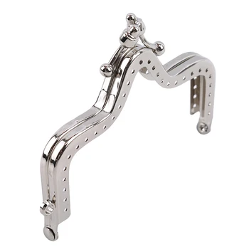 

Metal Purse Frame Gold Silver Handmade Fabric DIY The Mouth Gold Package Coin Purs Crown Shape Kiss Clasp Lock