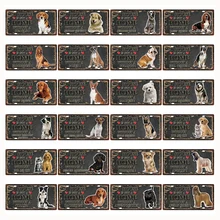 [Kelly66] Домашние животные собака кошка Мальтийский для бульдога Чихуахуа боксер металлический знак Олово плакат домашний Декор Бар настенная живопись 15*30 см размер С1