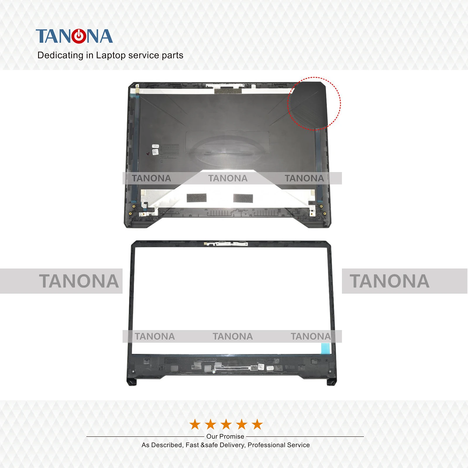 13N1-8MA011 13N1-5JA0411 для ASUS FX86 FX86F FX86SF FX505 15," ЖК задняя крышка Топ чехол+ ЖК передняя рамка