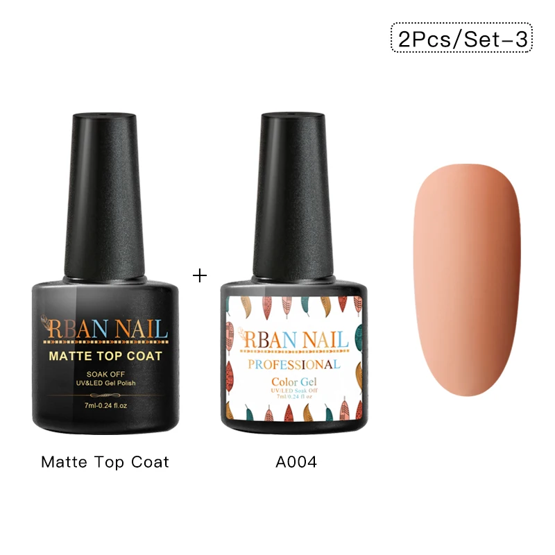 RBAN NAIL 7 мл чистый цвет УФ-гель для ногтей замачиваемый Полупостоянный лак для ногтей гель для ногтей маникюр матовое верхнее покрытие необходимо - Цвет: ZH06717