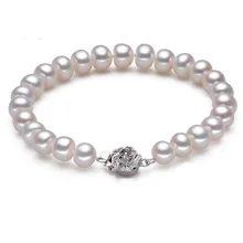 Yknrbph natural real pérola pulseiras para contas de pérola de água doce das mulheres hart fecho, multi cor pérola charme