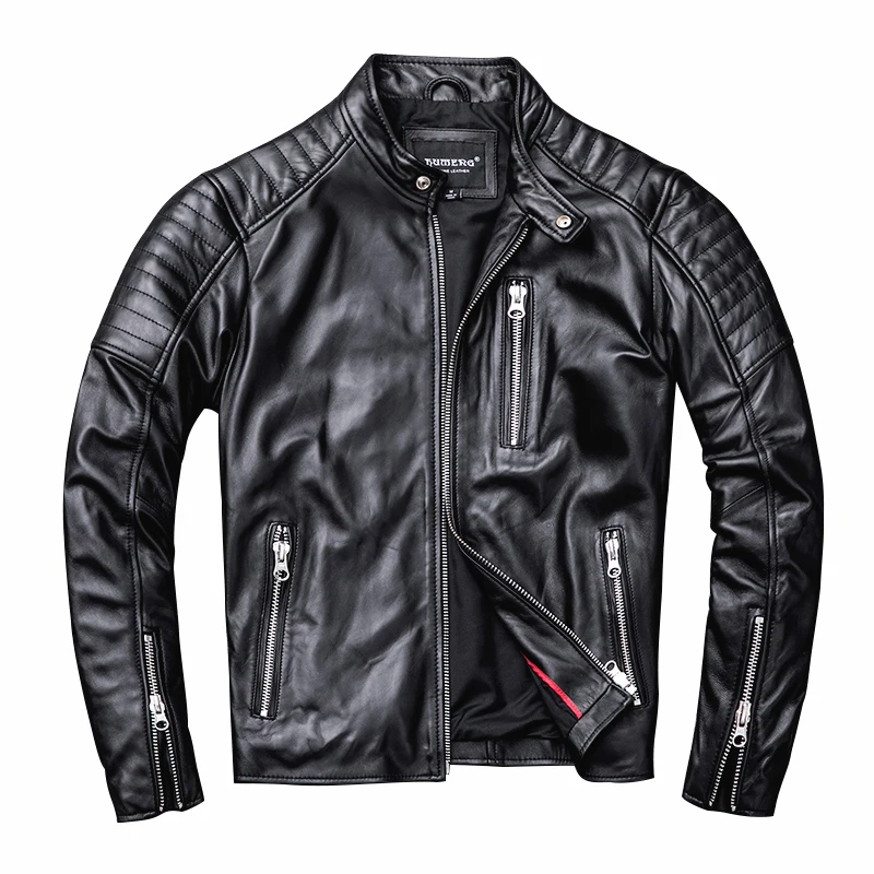 Gratis Verzending. stijl Zachte Mens Motor Biker Leren Jas, Man Zwart Lederen Jas. mode Homme Slanke Schapenvacht Jassen Gratis Verzending. stijl Zachte Mens Motor Biker Leren Jas, Man Zwart Lederen Jas. mode Homme Slanke Schapenvacht Jassen