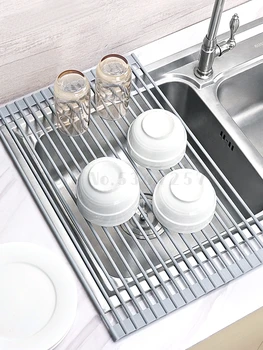 

Foldable drain rack sink storage rack dish rack kitchen sink dish rack
