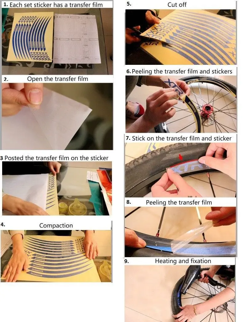 Best Two Wheel Sticker Set for DT Swisss Mountain Bike Bicycle Rim Reflective MTB Cylcing Race 5