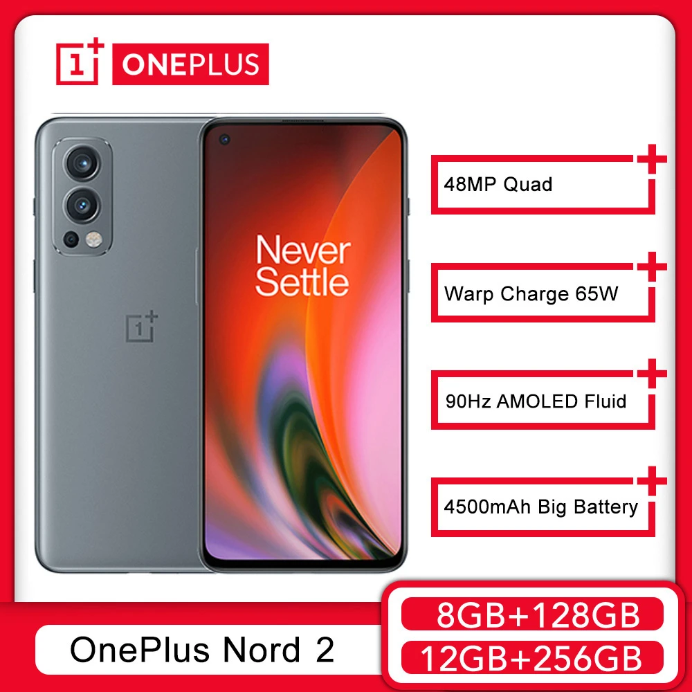 best phone in oneplus Global Version OnePlus Nord 2 5G Smartphone MediaTek Dimensity 1200-AI 50MP AI Camera Warp Charge 65W Nord2 Mobile Phone cheapest oneplus phone