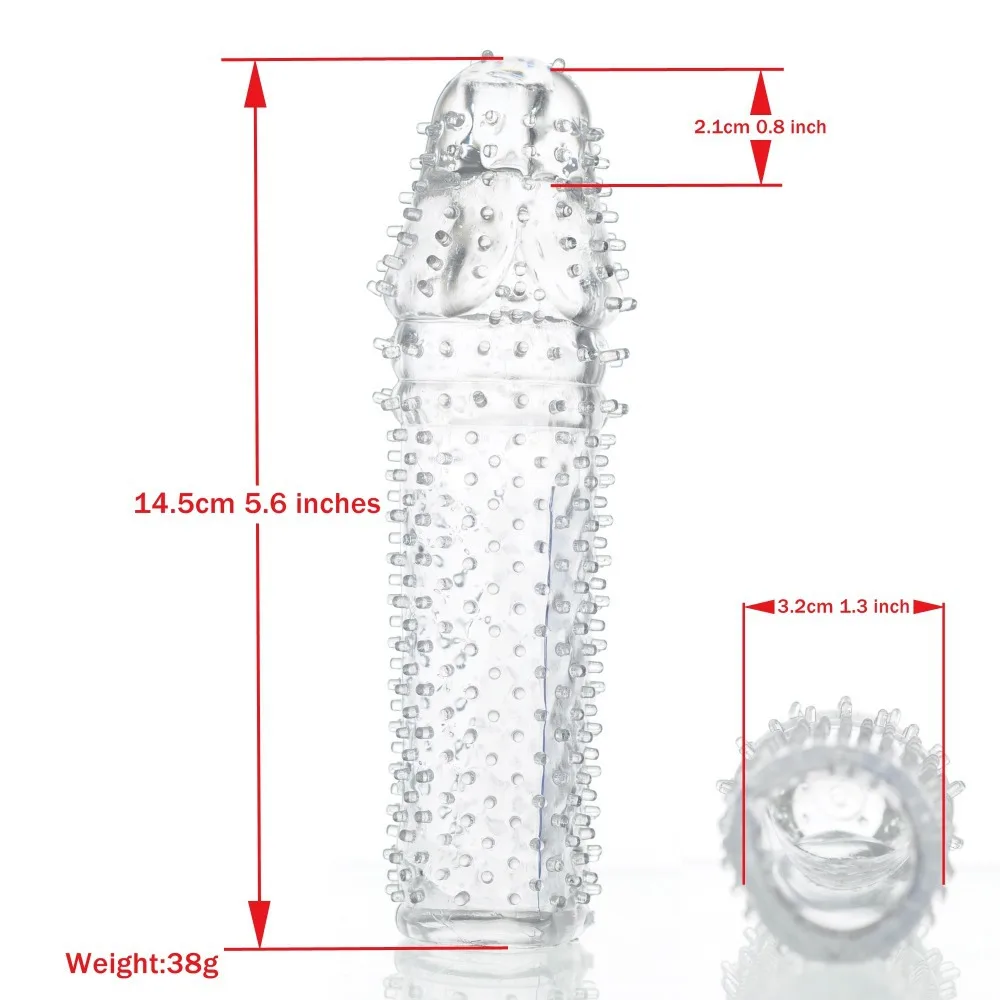 6 моделей задержки Хрустальный пенис рукав текстурированное удлинение точка G