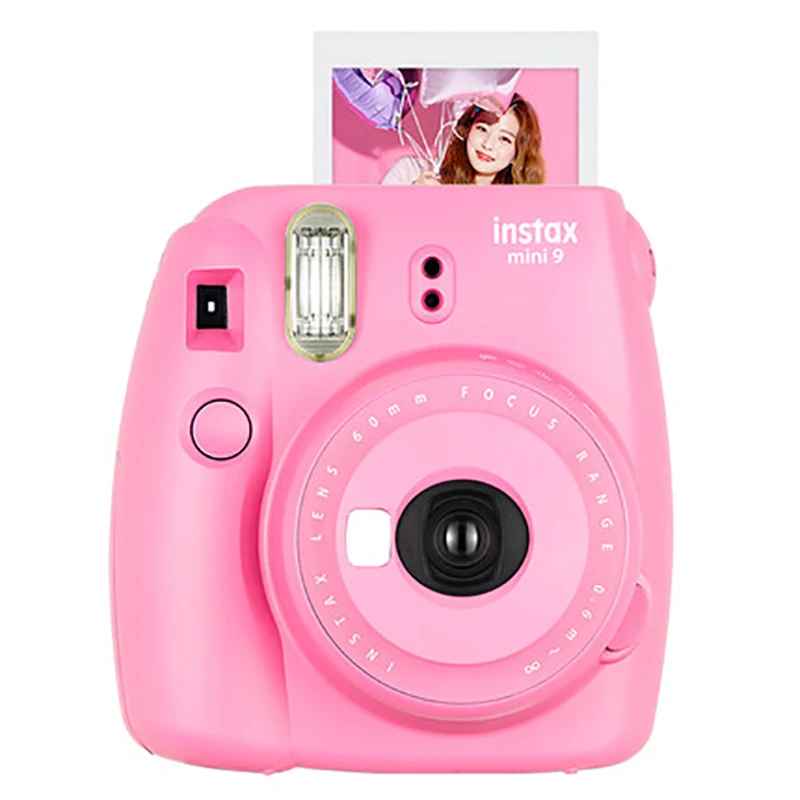 instant Mini 9 pink Оригинальная фотокамера Fujifilm Fuji Instax Mini 9+ 20 листов пленки Fujifilm Instax Mini 8/9 - Цвет: instant Mini 9 pink