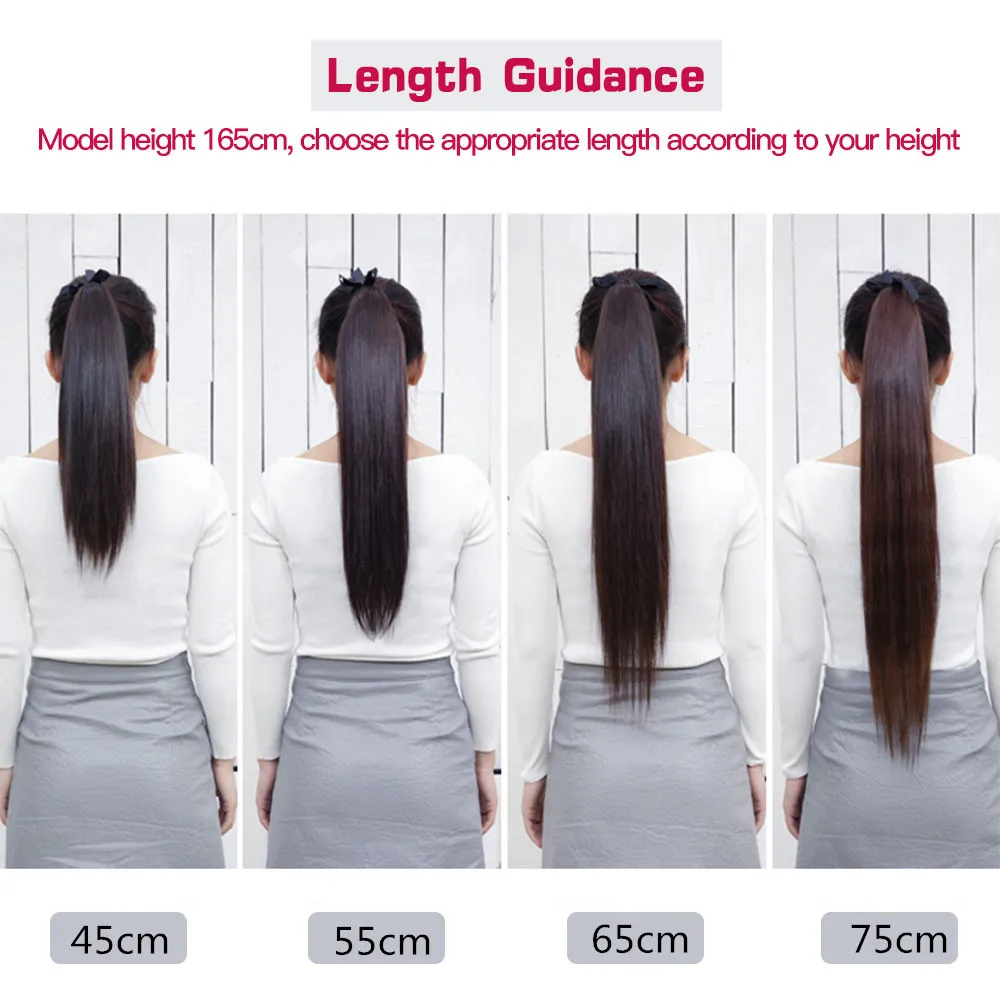 Brazilian Real Clip In Human Hair Ponytail Extension Bandage Natural Hair Ponytail Straight Ponytail Extensions Human Hair