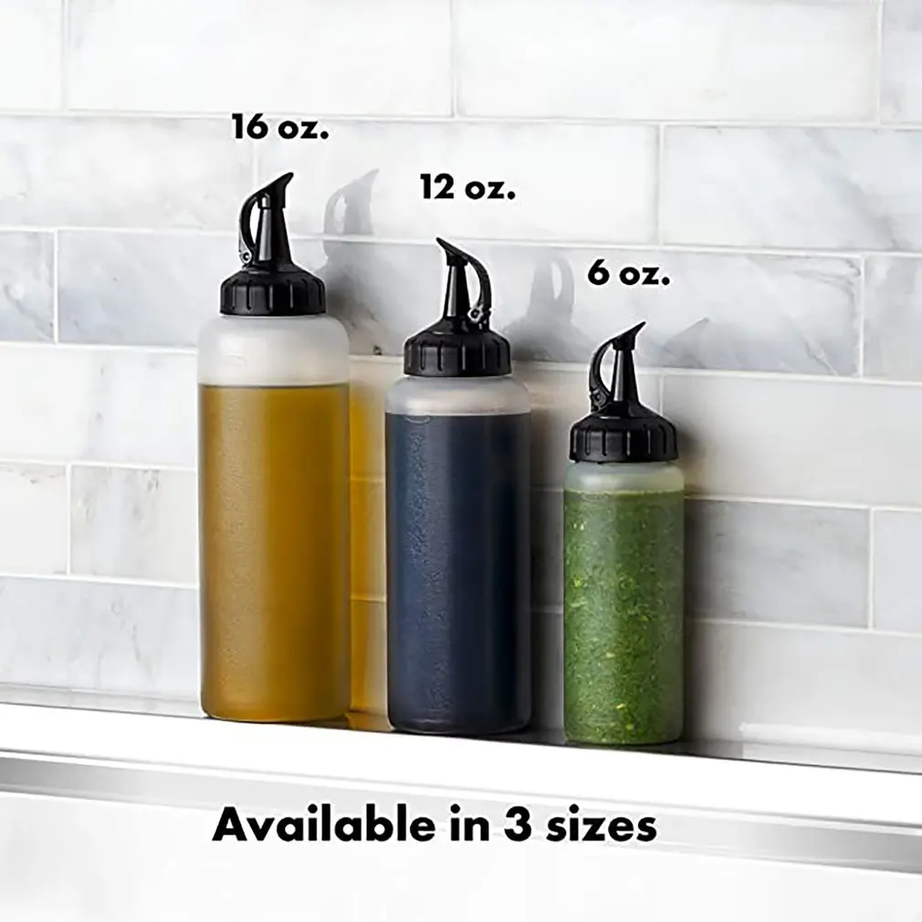Hot Condiment Squeeze Bottles For Ketchup Mustard Mayo Hot Sauces Olive