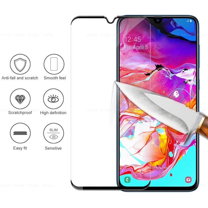 9H защита экрана закаленное стекло для samsung Galaxy A50 A30 A70 S10e S6 S7 полное покрытие