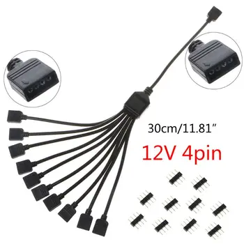 

12V 4Pin AURA RGB Extension Adapter Cable Motherboard to RGB Connector Splitter