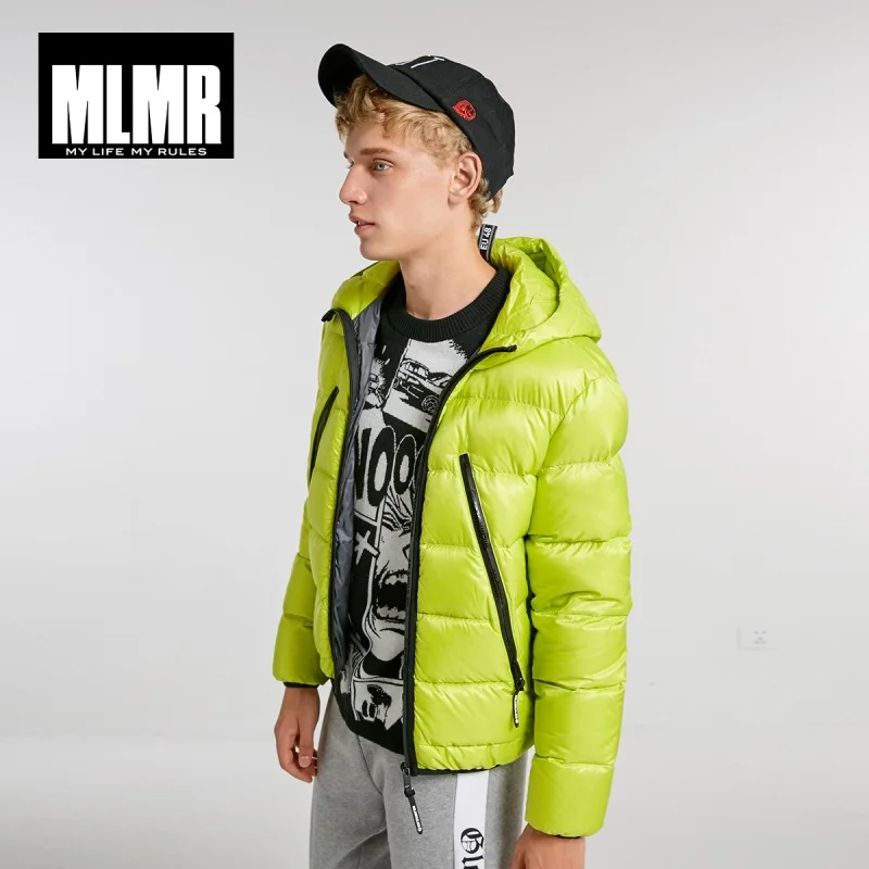 Koop Jackjones Mannen Winter Toevallige Heldere Kleur Hooded Down Jacket 218412520