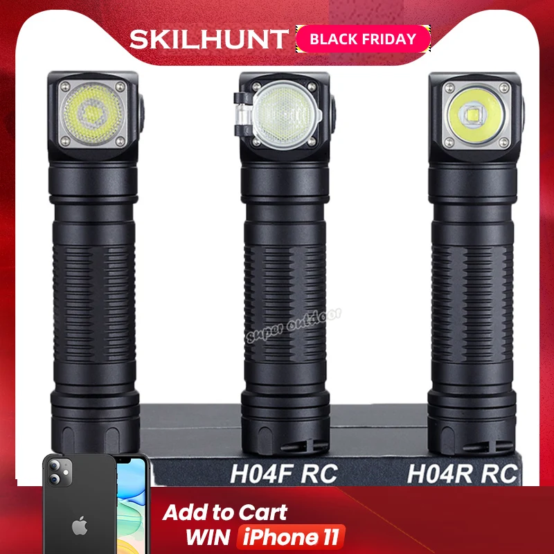 Latarka Skilhunt H04 H04R H04F RC 1200 lumen za $39.84 / ~150zł