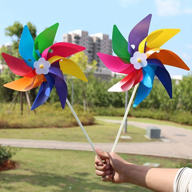 sed La cabra Billy Quemar Molino de viento colorido de plástico para niños, juguete giratorio de  viento para césped, jardín, patio, decoración de fiesta al aire libre, XXFE  hecho a mano, 1 unidad - AliExpress