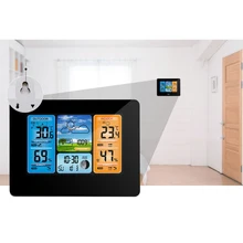 Цифровые ЖК-часы для помещений и улицы, настенные часы с термометром, гигрометром, трендовым дисплеем температуры и влажности