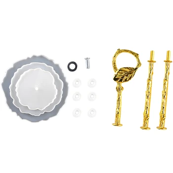 

Three-Layer Round Fruit Plate Mould Diy Crystal Epoxy Tea Tray Tray Silicone Mould