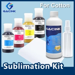 Kit d'encre à Sublimation, pour T shirt en coton avec revêtement A4, pour Epson L3110 L3150 L3210 L3250 L5190 L4150 L4160 L14150 