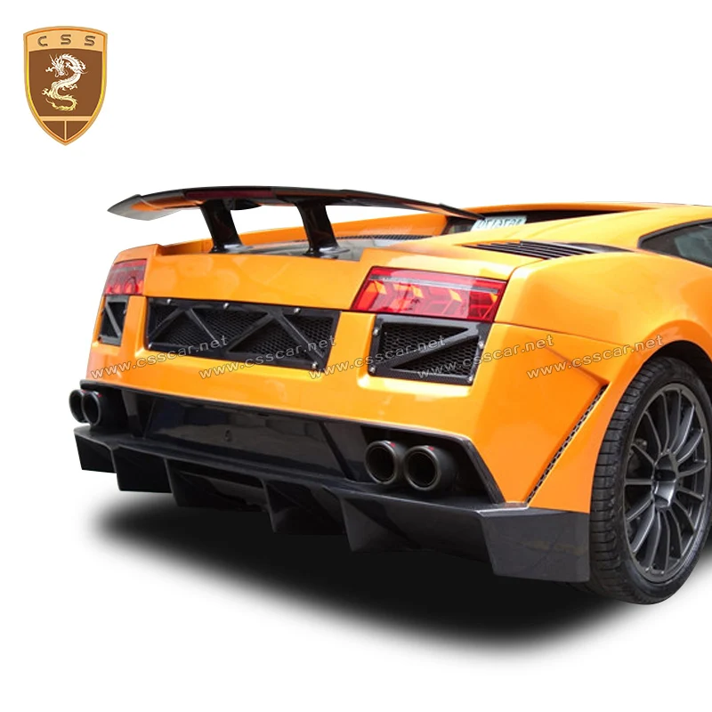 Предназначен для Gallardo LP550 LP560 LP570 трек версии Углеродного Волокна Поверхности заднего бампера Диффузор для губ сплиттер