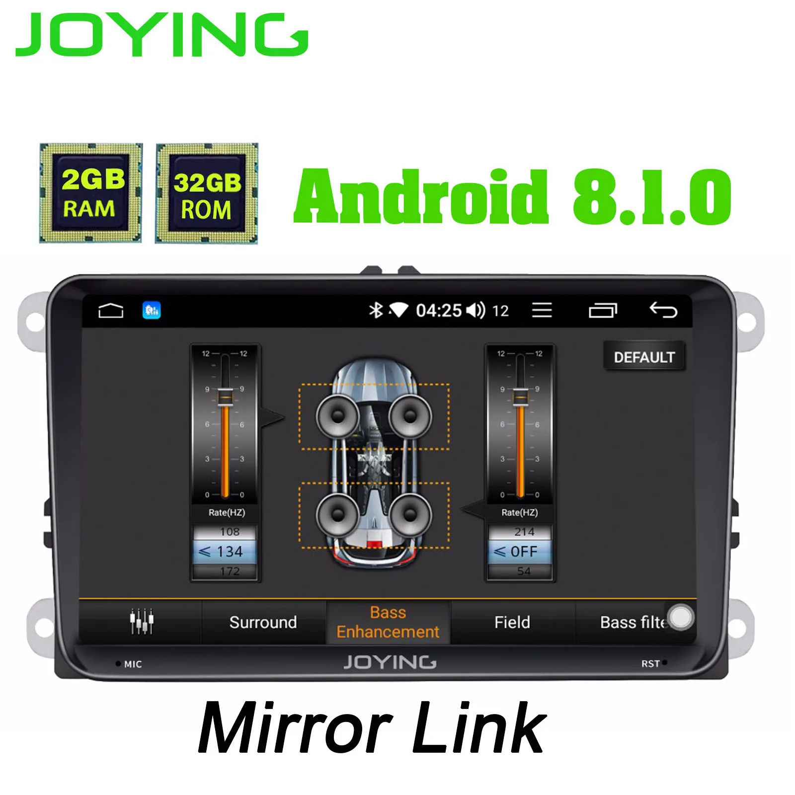 JOYING 2 Гб RAM Android 8 1 автомобильный Авторадио Стерео DSP для Golf Caddy EOS головное
