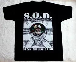 S.O.D. SOD STORMTROOPERS OF DEATH SOD, новая черная футболка с коротким рукавом, хлопковая футболка, модная уличная одежда
