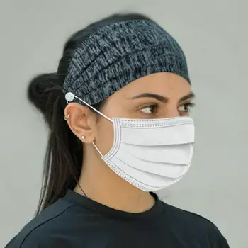 

Adult Multicolor Fashion Button Headband Face Mask Holder Wearing Mask Mascarilla Protect Ears Sports Quick Dry Sweat A