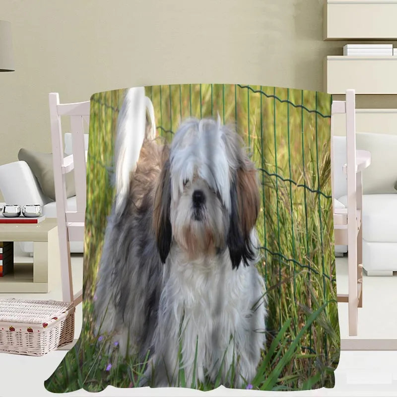Новое поступление, Shih Tzu, одеяла для собак, 3D печать, мягкое одеяло для дома/дивана/постельных принадлежностей, переносное, для взрослых, для путешествий, одеяло - Цвет: 12