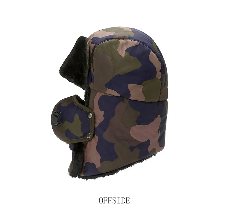 Chapéu de Inverno Masculino à Prova de Vento e Quente Unisex ao ar Proteção da Orelha Hssee Oficial Autêntico Moda Camuflagem Livre Chapéu Cobertura Completa 8 Hssee oficial autêntico moda camuflagem chapéu de
