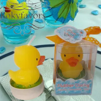 

50PCS Cute Little Rubber Duck Candle Favors for Baby Shower Kids Birthday Gifts Baptism Keepsake Event Favours