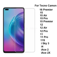 2-1PC Tempered Glass For Tecno Camon 15 12 11 Pro Air 16 Premier 11S Screen Protector for Tecon Camon I4 I Sky 3 iAce 2 2X Glass