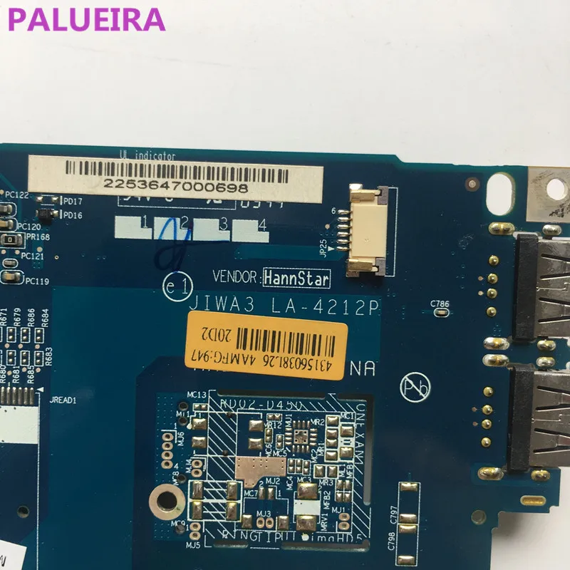 PALUBEIRA Для lenovo G530 N500 JIWA3 LA-4212P материнская плата для ноутбука placa principal GL40 DDR2 GM45 full Testd