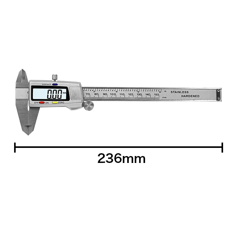 Цифровой Штангенциркуль с Calipers150mm 6 дюймов ЖК-дисплей электронных углеродного оптоволоконный датчик приборы для измерения высоты Micromete Нержавеющая сталь