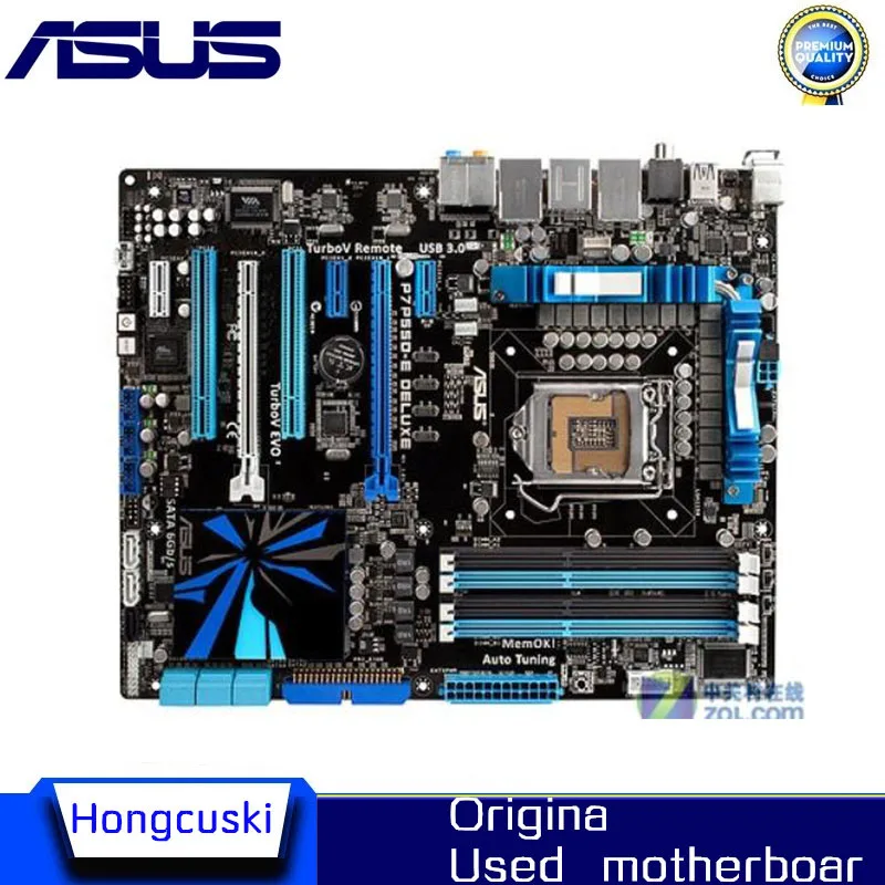 For Asus P7P55D-E Deluxe Desktop Motherboard P55 Socket LGA 1156 i3 i5 i7 DDR3 16G ATX Original Used Mainboard |
