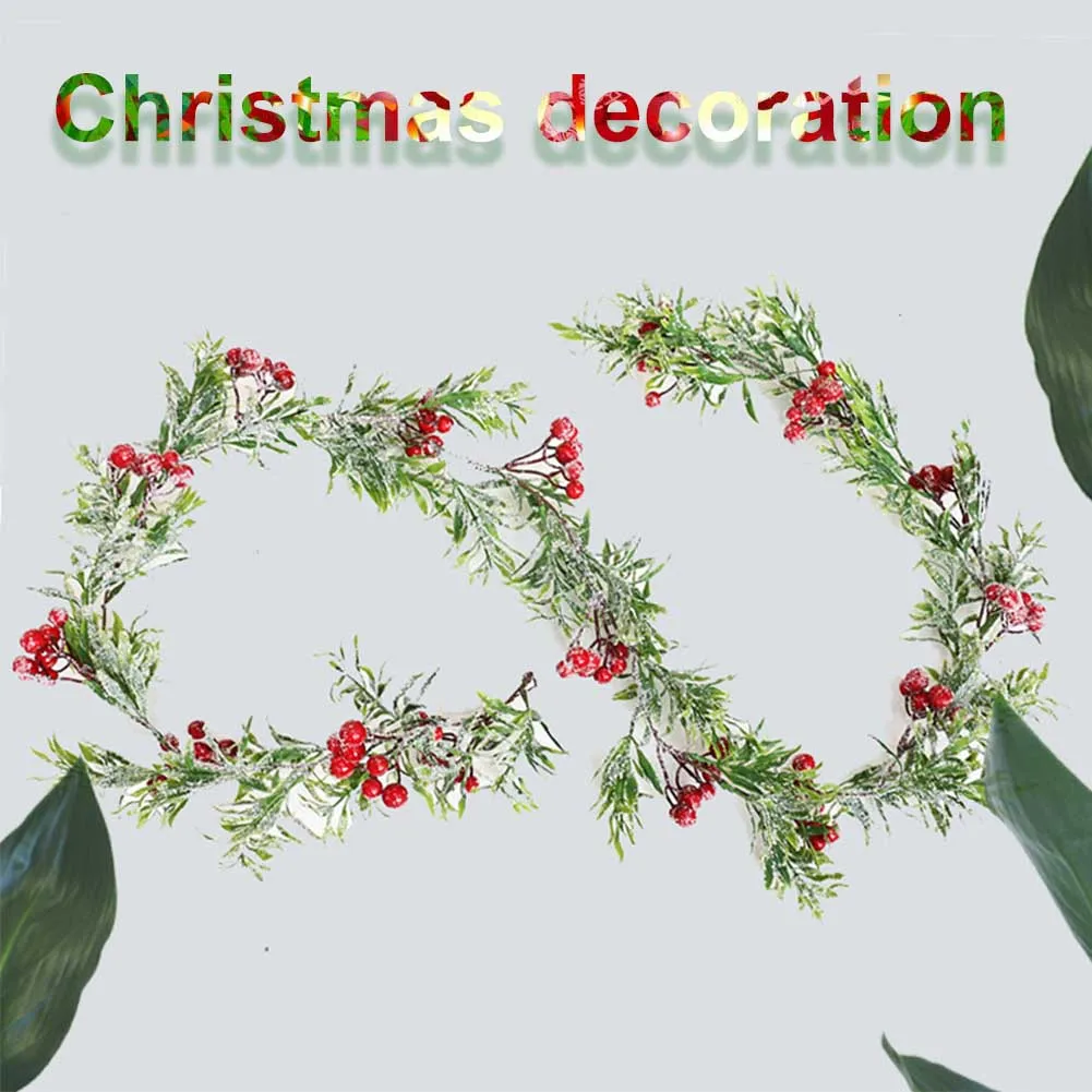 

Strip Type Pine Branch Door Christmas Wreath Home Festival Office Hanging Party Tree Decoration DIY Artificial Bending Wall