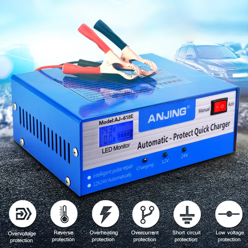 Ремонт импульса Батарея Зарядное устройство ANJING AJ 618E 130V 250V 200AH 12V 24V полный