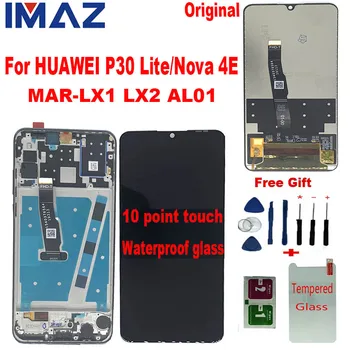 

IMAZ AAA Original LCD For HUAWEI P30 Lite MAR-LX1 LX2 Lcd Display Screen For HUAWEI Nova 4E +10 Touch Screen With Frame assembly