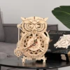 Robotime Rokr 161pcs Creative DIY 3D Owl Clock Wooden Model Building Block Kits Assembly Toy Gift for Children Adult LK503 3