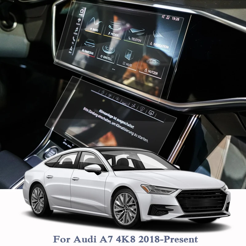 

Car Styling For Audi A7 4K8 2018-Present GPS Navigation Screen Glass Climate control Film Dashboard Display Film Accessories