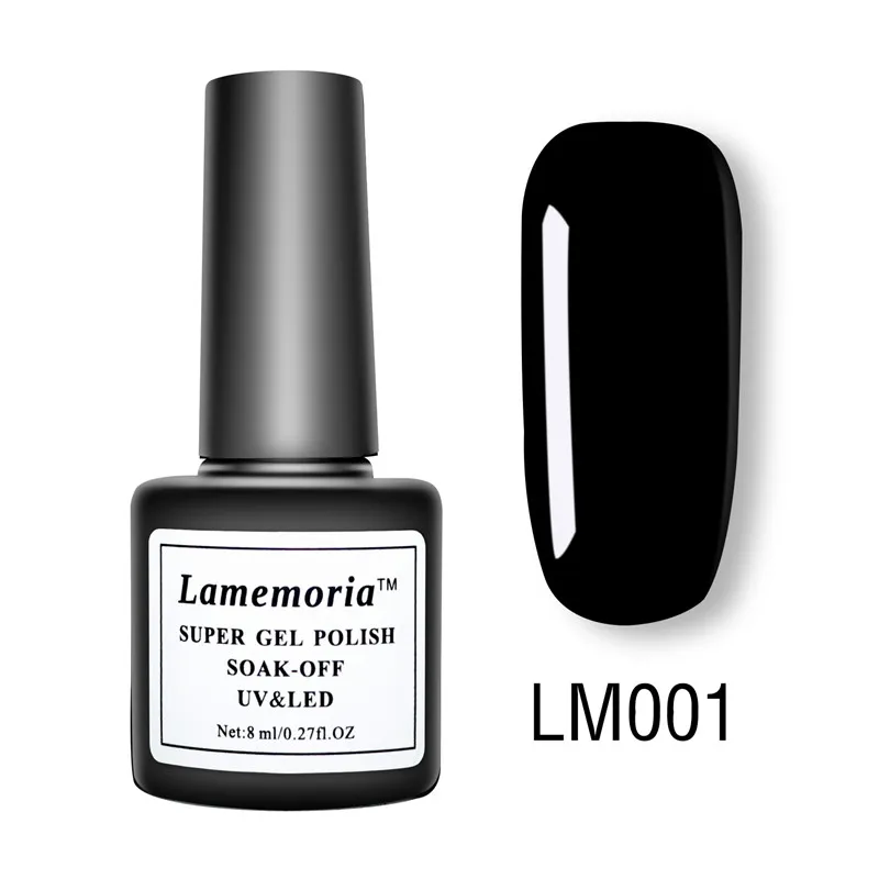 Lamemoria Гель-лак набор УФ Vernis полуперманентный праймер верхнее покрытие 8 мл Гель-лак для ногтей маникюр гель лак для ногтей - Цвет: LM001