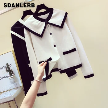 

2019 Autumn Winter New Women's Sweet Knitted Shirts Cardigan Sweater Coat Sweaters Female Student Tops