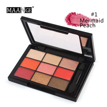 

MAANGE 9 Colors Eyeshadow Palette Shimmer Matte Pigment Eye Shadow Cosmetics Mineral Nude Smokey Glitter Eye Nude Makeup Beauty