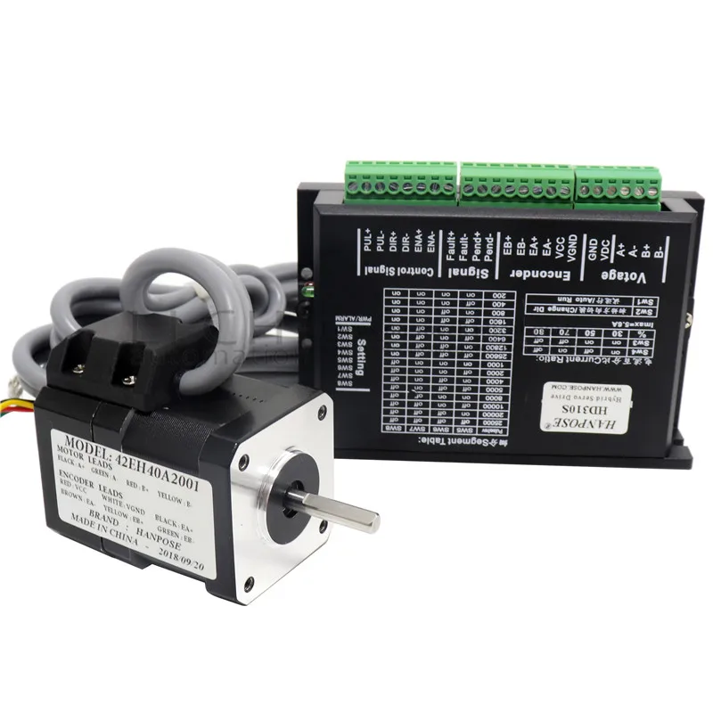 1 комплект 42EH40A200/+ HBS57 servo Мотор NEMA 17(Национальная ассоциация владельцев электротехнических предприятий) шаговый двигатель 0.4N.M и замкнутый контур сервопривод привод ЧПУ контроллер