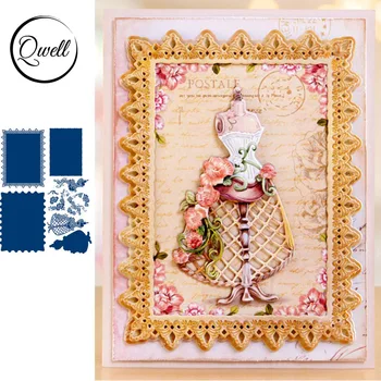 

QWELL Rectangle Frame Model Metal Cutting Dies for Scrapbooking and Card Making Paper Embossing Craft New 2019 die cuts
