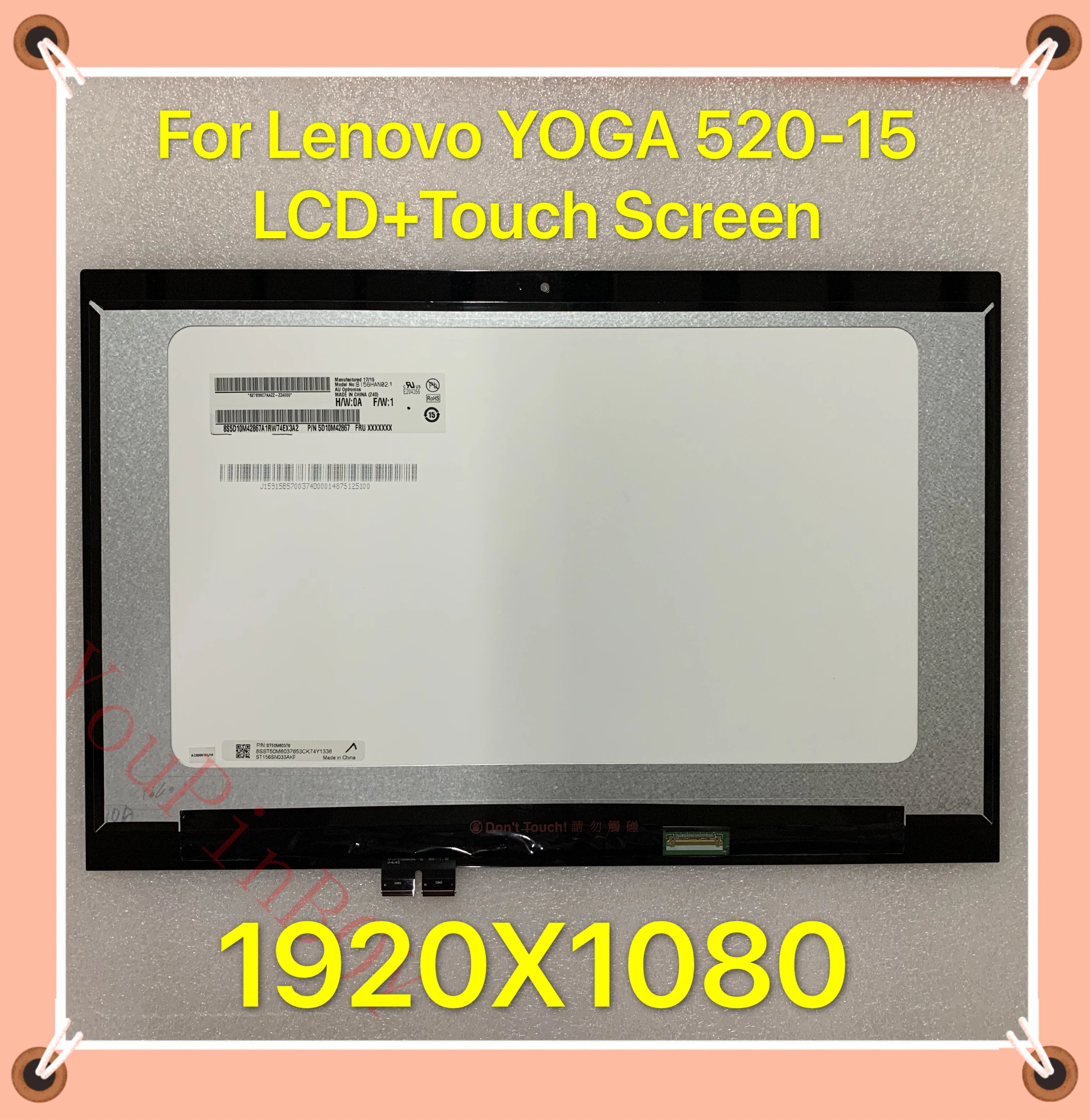 15 6 ”для Lenovo Ideapad Flex5-15 YOGA 520-15IKB Flex 5-15 520-15 ЖК-дисплей сенсорный экран дигитайзер