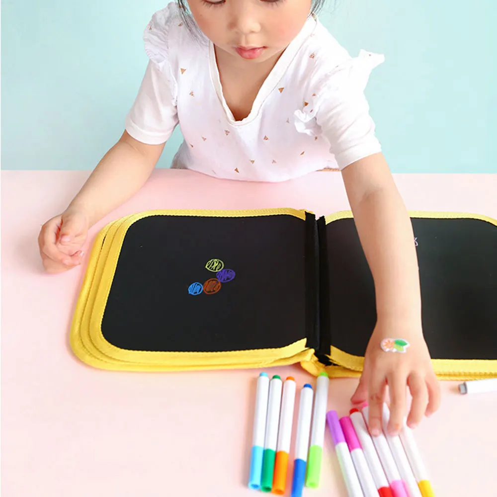Портативные доски для рисования детей, повторяющиеся вытирающие книги для рисования, доски для рисования, двухсторонние игрушки для рисования