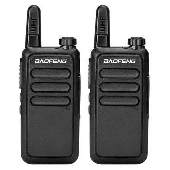 

2pcs For Baofeng BF-R5 FRS Handheld Walkie Talkie Portable 2W UHF Two Way Radio USB Charge Communicator HF Transceiver