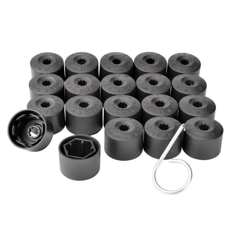 20Pcs 17mm Car Wheel Nut Auto Hub Screw Cover Caps For Kia Forte Ceed